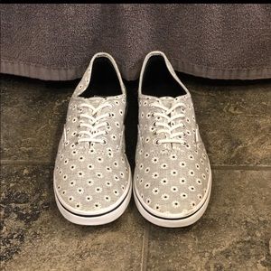 Grey floral vans
